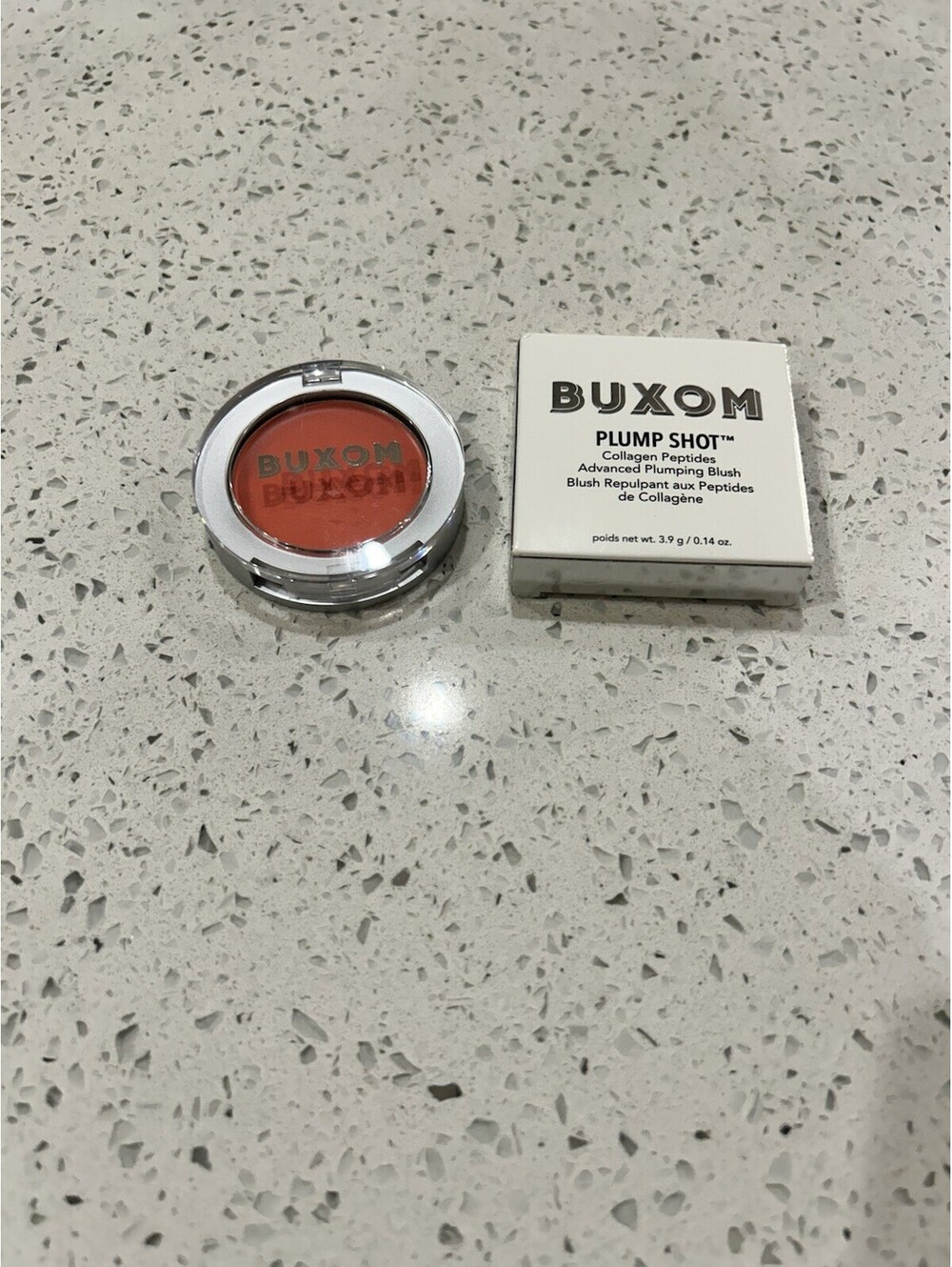 BUXOM Plump Shot Collagen Peptides Plumping Blush CORAL CHEER 0.14 oz